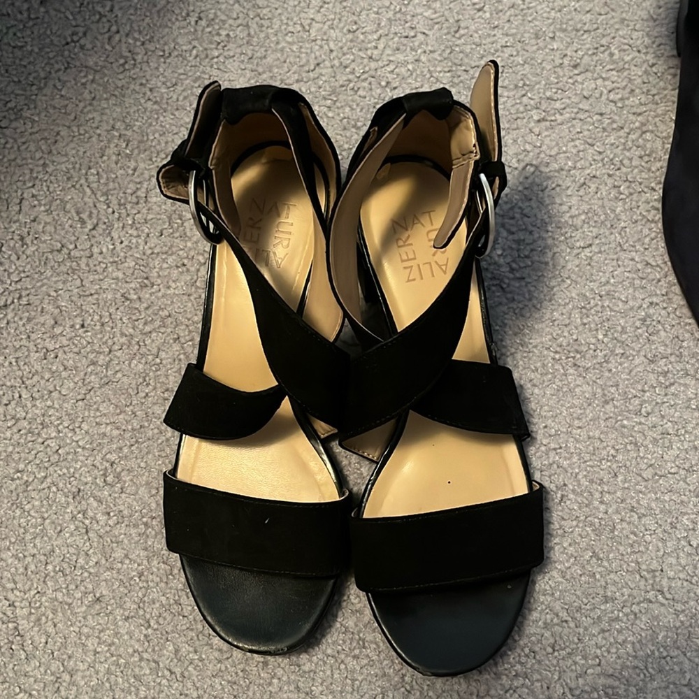 Black strappy sandals
